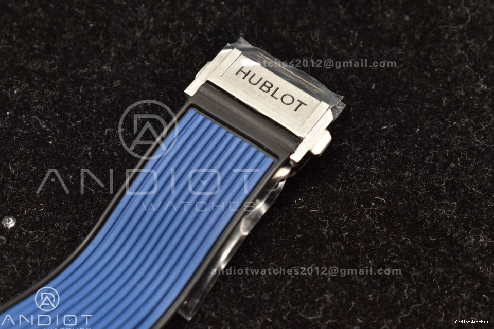 Edition Skeleton Dial ZF 1:1 424 A Rubber Titanium Hublot on Blue Best FlexibleFit Big Unico Blue Strap Bang 0330